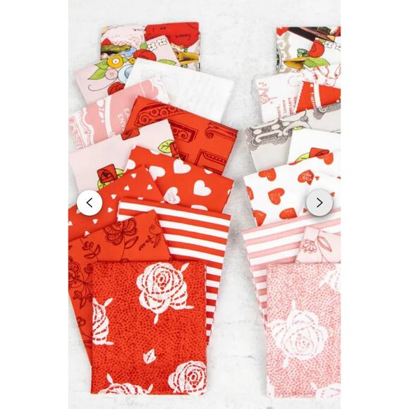 Riley Blake Fabrics Be Mine Valentine Fat Quarter Bundle 34 Piece 100% Cotton - Picture 4 of 8